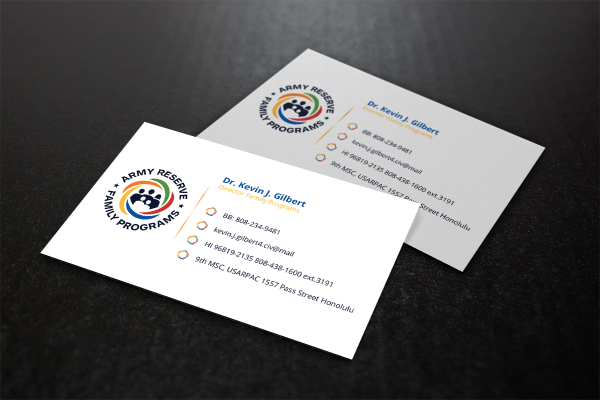 Business Card Design by Verified artistry (Design garden) for 9th Mission Support Command, US Army Pacific | Design #5118214