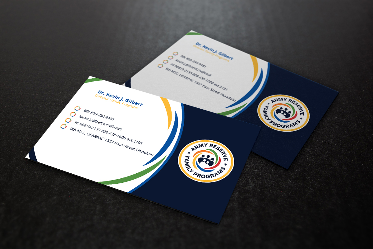 Design de Carte de Visite par Verified artistry (Design garden) pour 9th Mission Support Command, US Army Pacific | Design #5118216