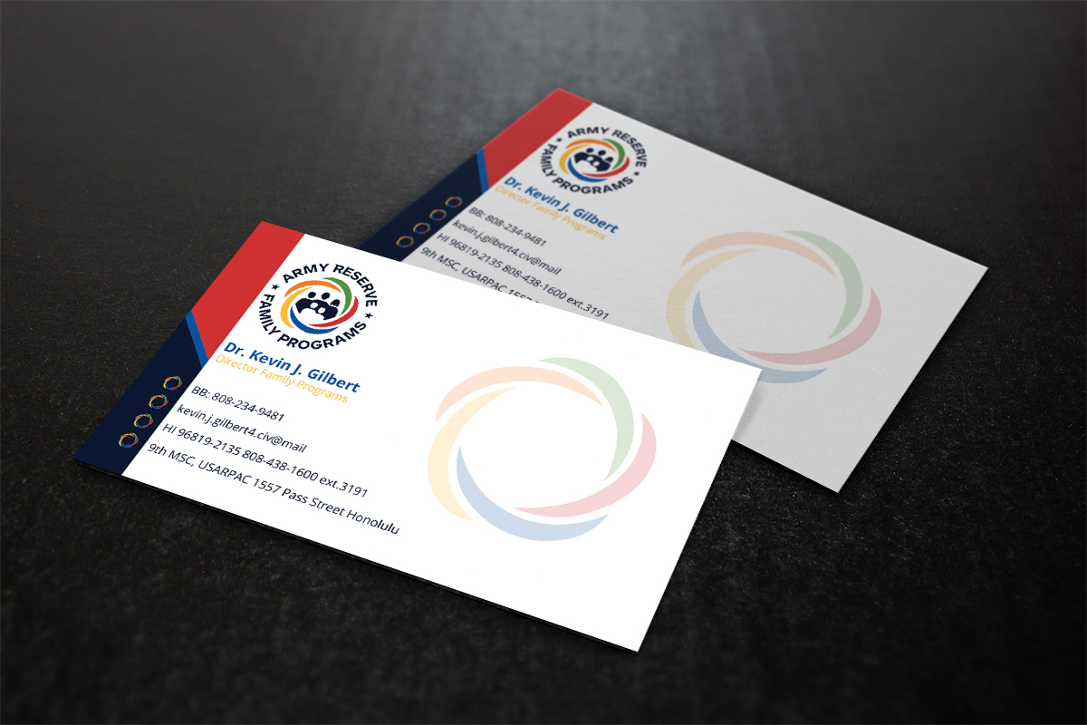 Business Card Design by Verified artistry for 9th Mission Support Command, US Army Pacific | Design #5118218