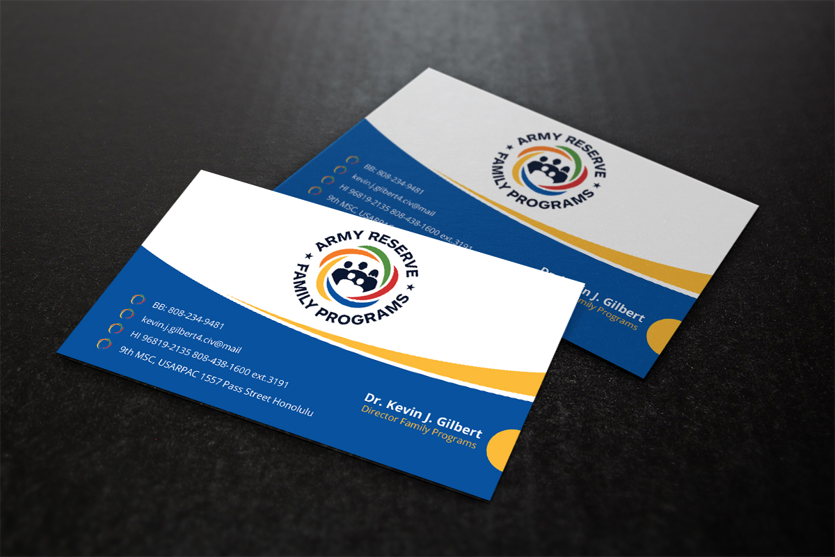 Business Card Design by Verified artistry for 9th Mission Support Command, US Army Pacific | Design #5118222