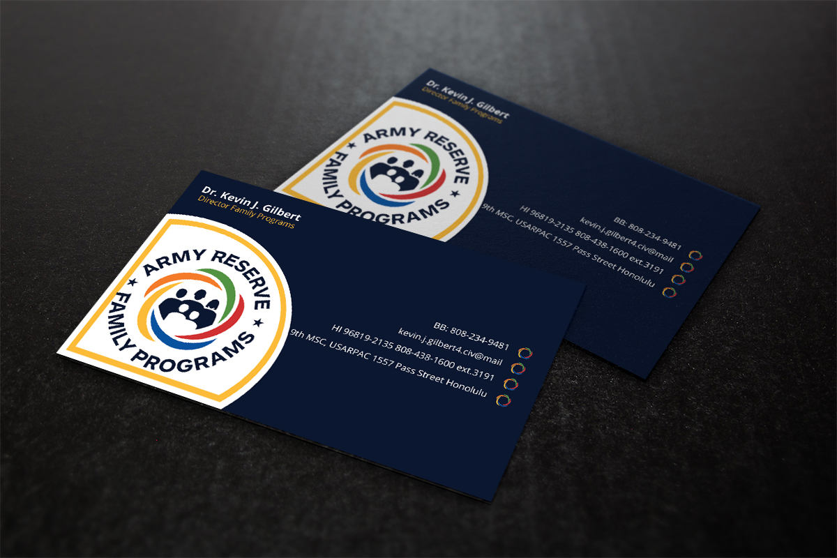 Diseño de Tarjeta de Presentación por Verified artistry (Design garden) para 9th Mission Support Command, US Army Pacific | Diseño #5118223