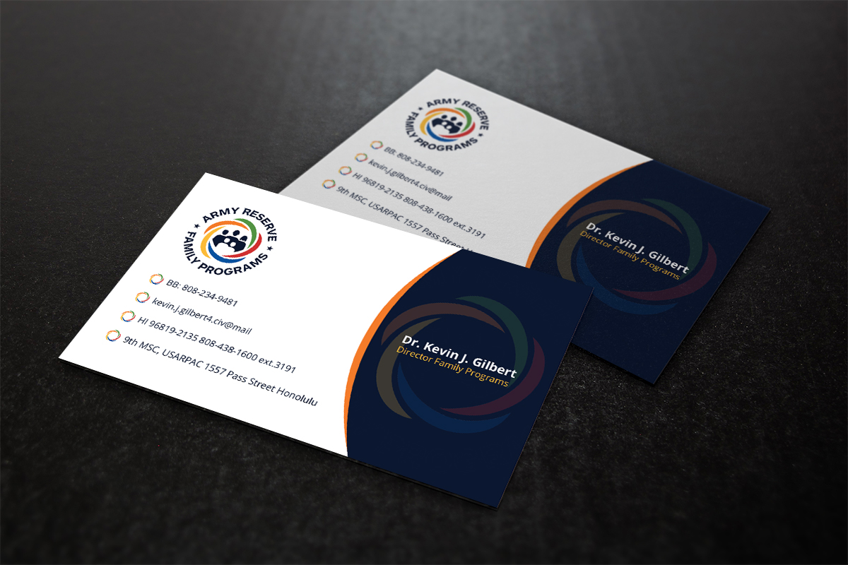 Business Card Design by Verified artistry (Design garden) for 9th Mission Support Command, US Army Pacific | Design #5118227
