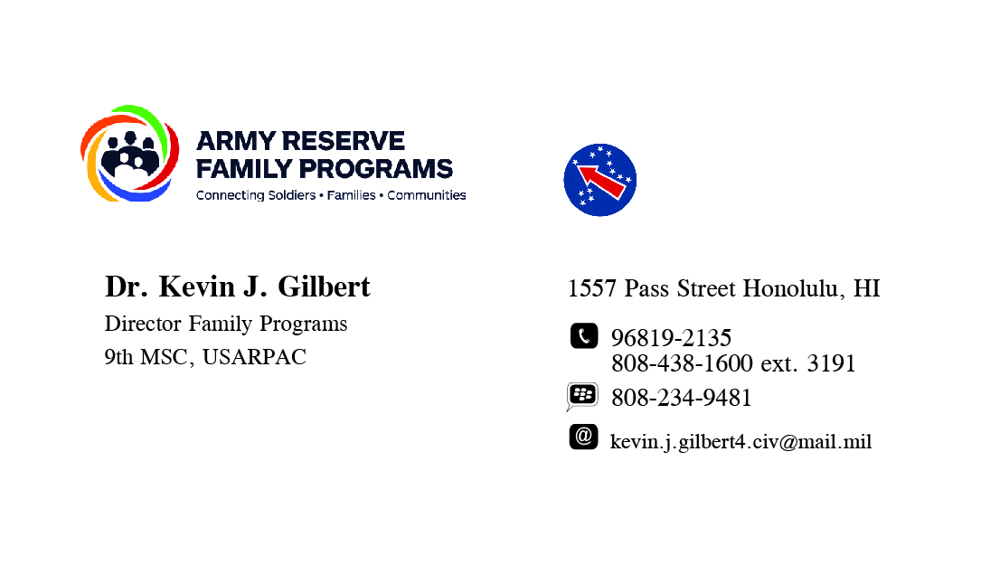 Business Card Design by 3to1designservices for 9th Mission Support Command, US Army Pacific | Design #5078225