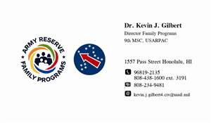 Business Card Design by 3to1designservices for 9th Mission Support Command, US Army Pacific | Design: #5078236