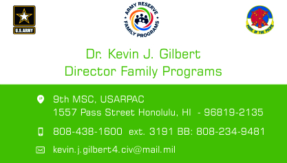 Diseño de Tarjeta de Presentación por paul.lee para 9th Mission Support Command, US Army Pacific | Diseño #5129896