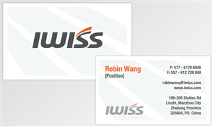 Business Card Design by OverCast for Iwiss Electric Co.Ltd | Design #5088432
