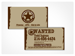 Hydrographic business needs a business card that reaches hunters and off-road enthusiasts | Design de Carte de Visite par Vicez