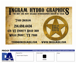 Diseño de Tarjeta de Presentación por da-designs para Ingram Hydro Graphics | Diseño #5075867