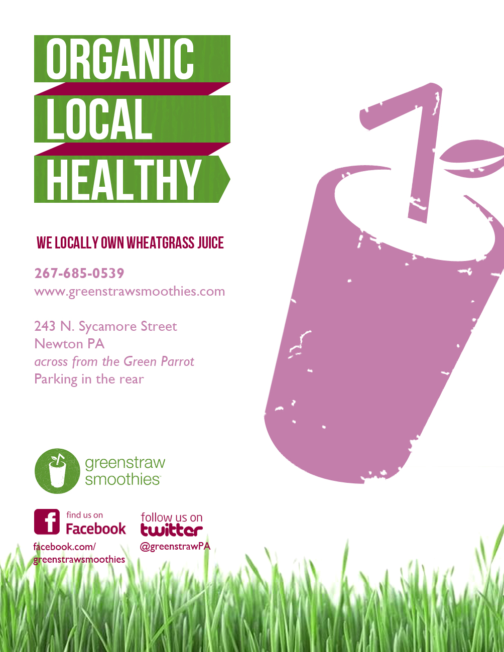 Flyer Design by Eva Martin for Greenstraw Smoothies | Design #1427474