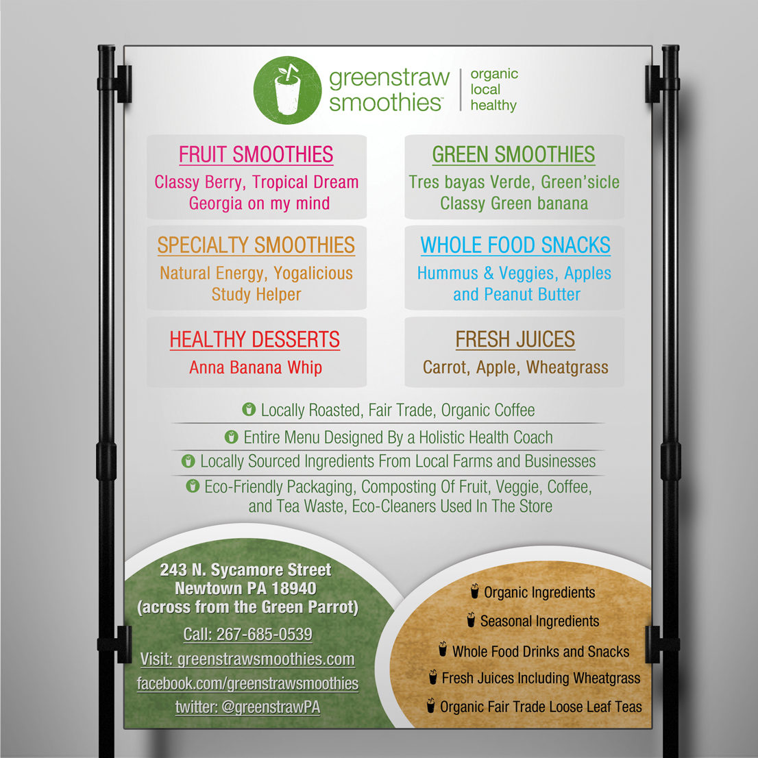 Flyer Design by Creative Chamber for Greenstraw Smoothies | Design #1437345