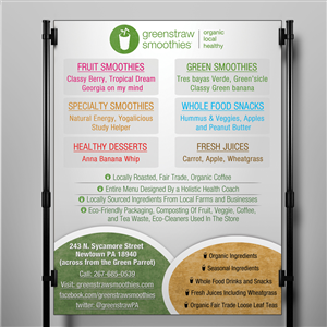 Flyer Design by Creative Chamber for Greenstraw Smoothies | Design: #1437345