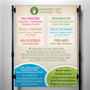 Flyer Design by Creative Chamber for Greenstraw Smoothies | Design: #1437350