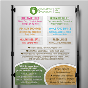Flyer Design by Creative Chamber for Greenstraw Smoothies | Design: #1440780