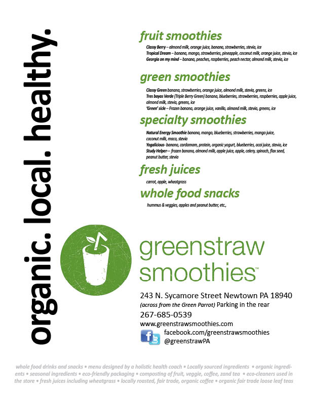 Flyer Design by Laser Creations for Greenstraw Smoothies | Design #1424431