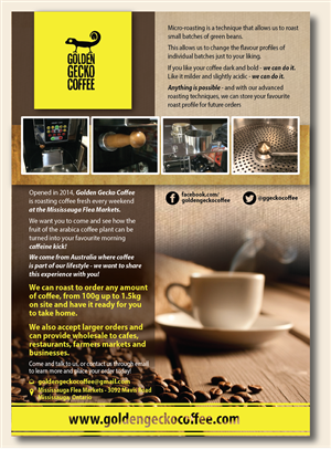 Flyer Design by alex989 for Golden Gecko Coffee | Design: #5105915