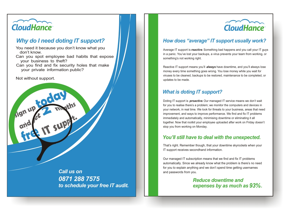 Design de Flyer par Crico pour Cloudhance | Design #1498684