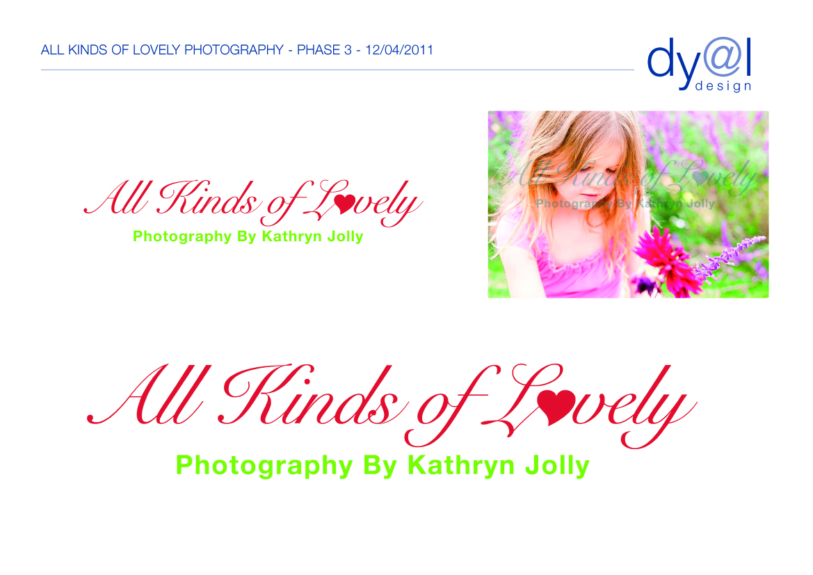 Diseño de Logo por Dyal Design para All Kinds of Lovely Photography | Diseño #258381