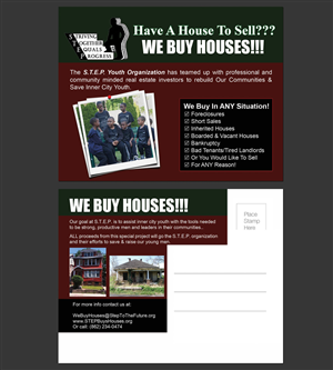 STEP We Buy Houses Postcard 1 | Postcard Design by NatPearlDesigns