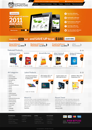 Web Design by TD for pcfritz.de Onlinestore GmbH | Design #1461642
