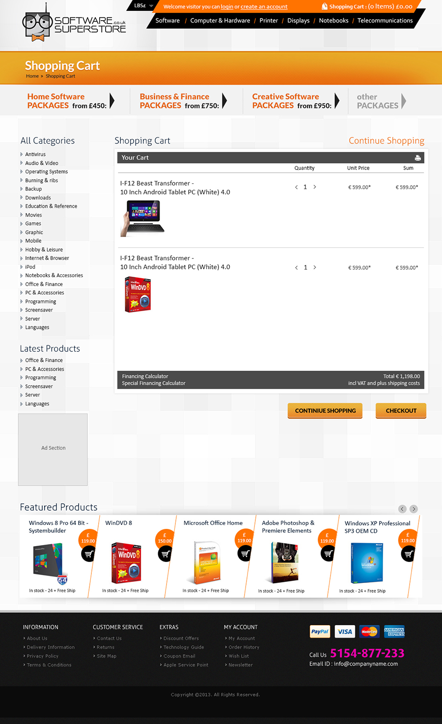 Web Design by TD for pcfritz.de Onlinestore GmbH | Design #1513946