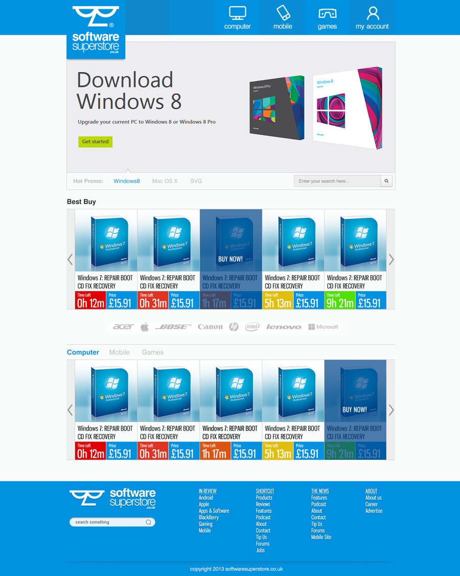 Web Design by DDD for pcfritz.de Onlinestore GmbH | Design #1466728