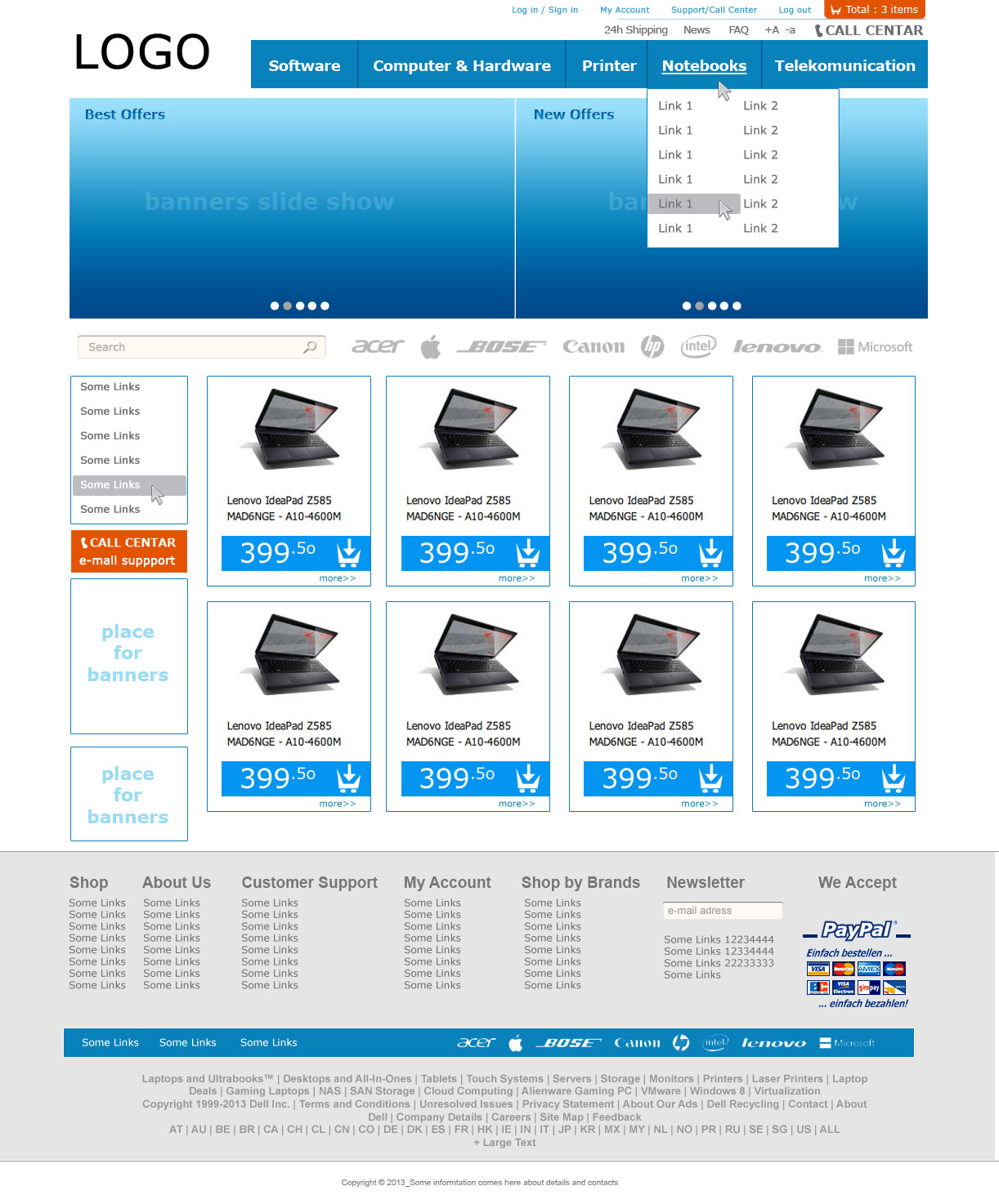 Web Design by Kiwi for pcfritz.de Onlinestore GmbH | Design #1471478