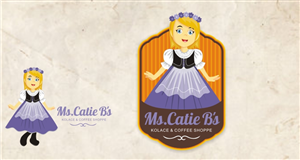 Ms. Catie B's Kolace & Coffee Shoppe | Logo Design by RINIDEH