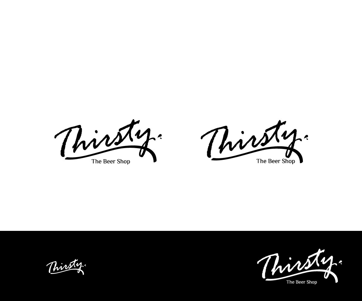 Logo Design by Sofia Pereira for Thirsty Beer Shop | Design #1472192