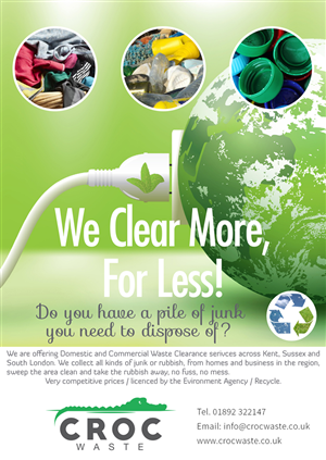 Flyer Design by INGA DESIGN for Croc Waste | Design #5096520