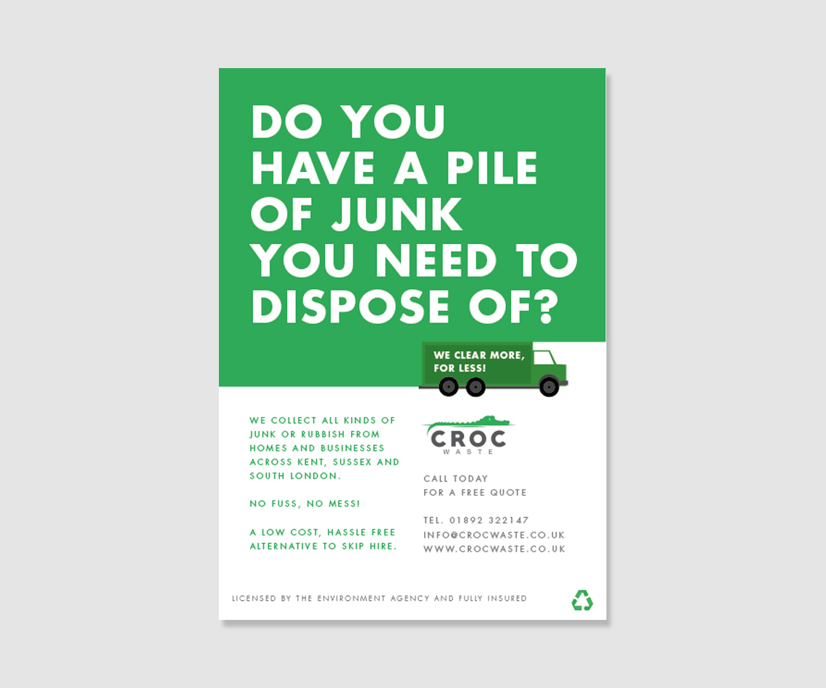 Flyer Design by Cam for Croc Waste | Design #5132453