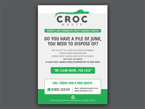 Flyer Design by Sunny Hikari for Croc Waste | Design: #5106186