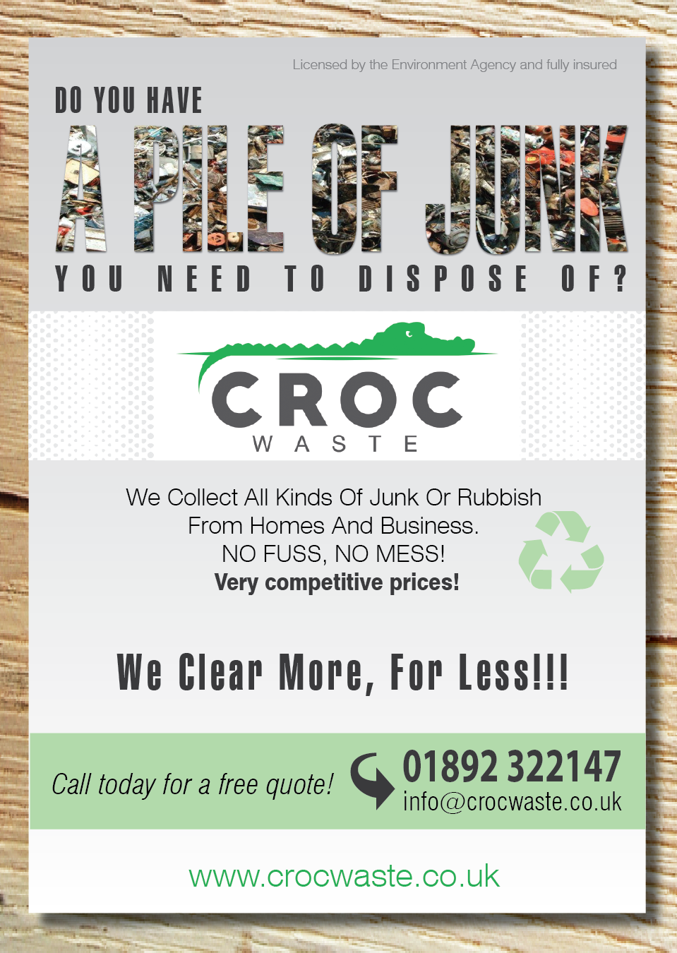 Flyer Design by alex989 for Croc Waste | Design #5100044