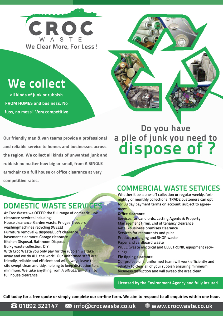 Flyer Design by Riz' for Croc Waste | Design #5098775