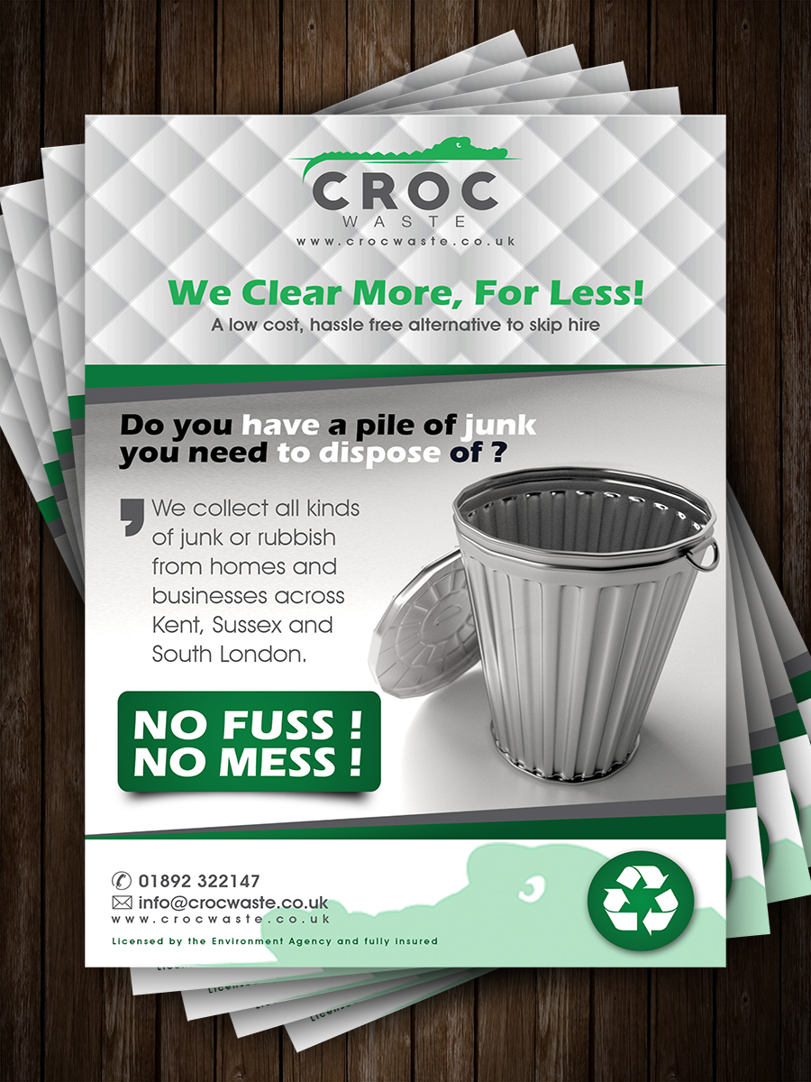 Flyer Design by kristya for Croc Waste | Design #5111986