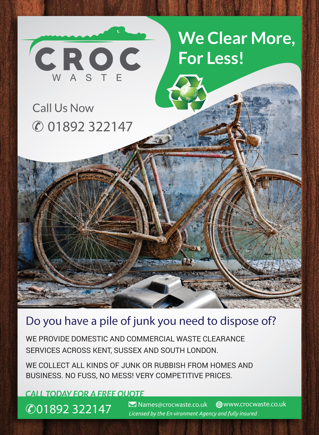 Flyer-Design von Mac Ruskin für Croc Waste | Design #5102807