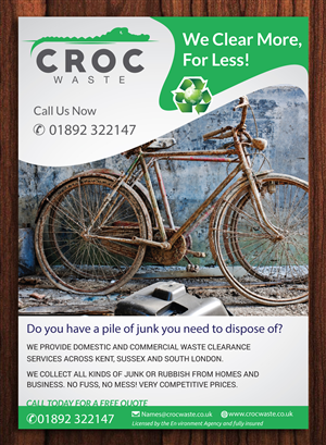 Flyer-Design von Mac Ruskin für Croc Waste | Design: #5102807