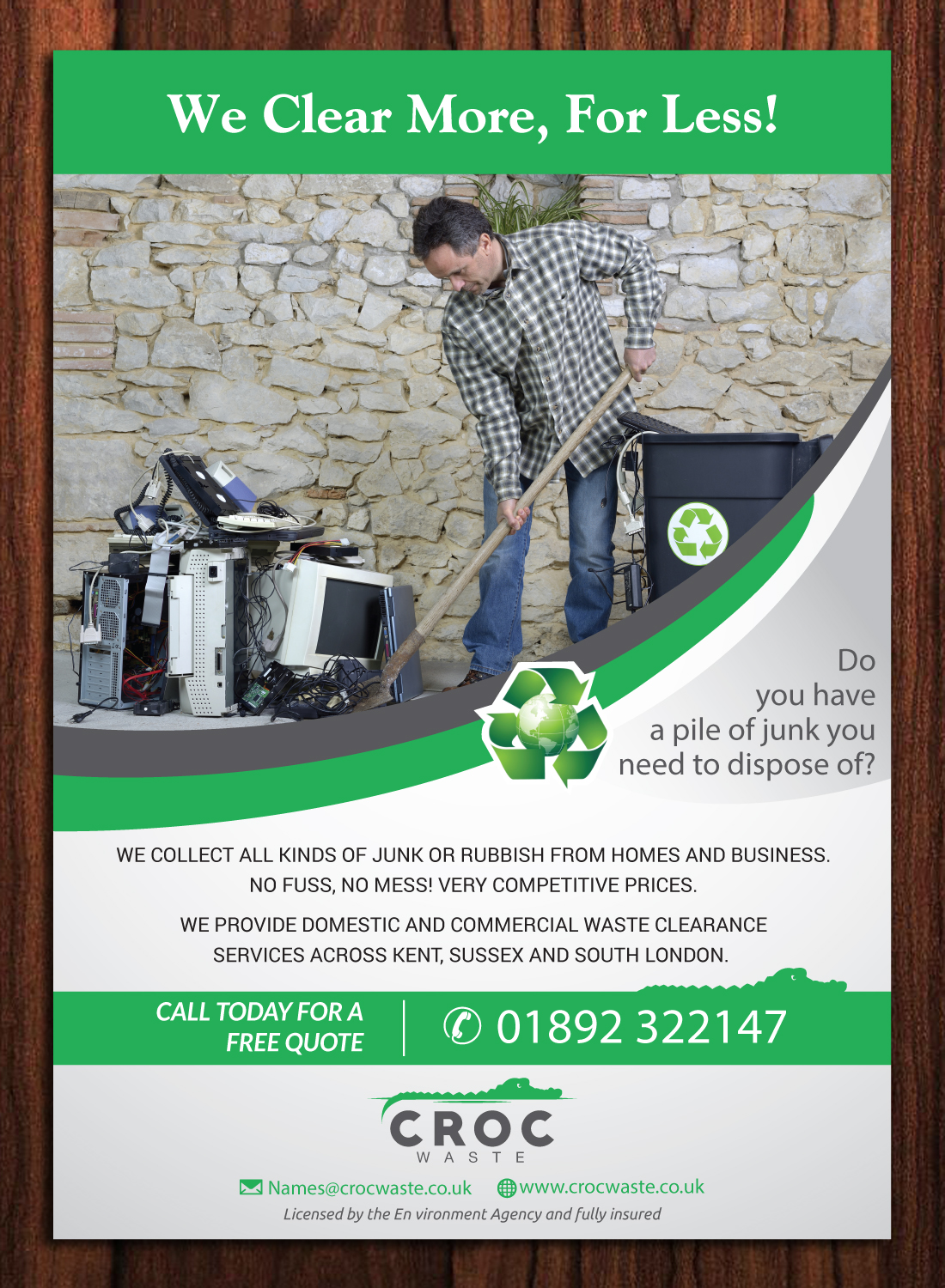 Flyer-Design von Mac Ruskin für Croc Waste | Design #5108873