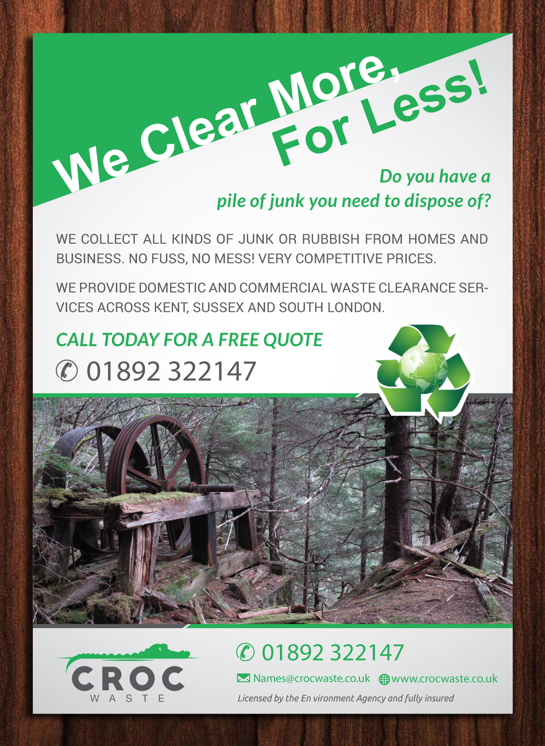 Flyer Design by Mac Ruskin for Croc Waste | Design #5109439