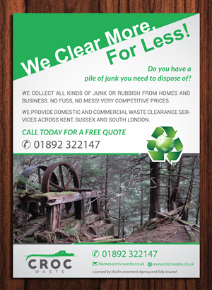 Flyer-Design von Mac Ruskin für Croc Waste | Design: #5109439