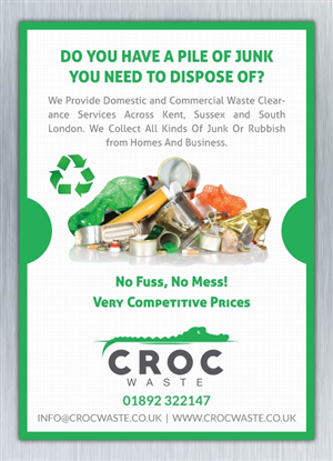 Flyer-Design von Mac Ruskin für Croc Waste | Design: #5111408