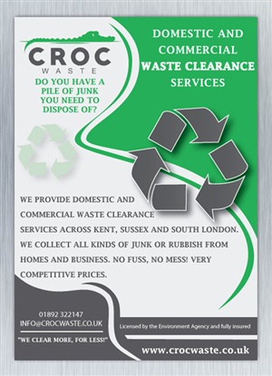 Flyer-Design von Mac Ruskin für Croc Waste | Design: #5115114