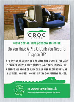 Flyer-Design von Mac Ruskin für Croc Waste | Design: #5115619