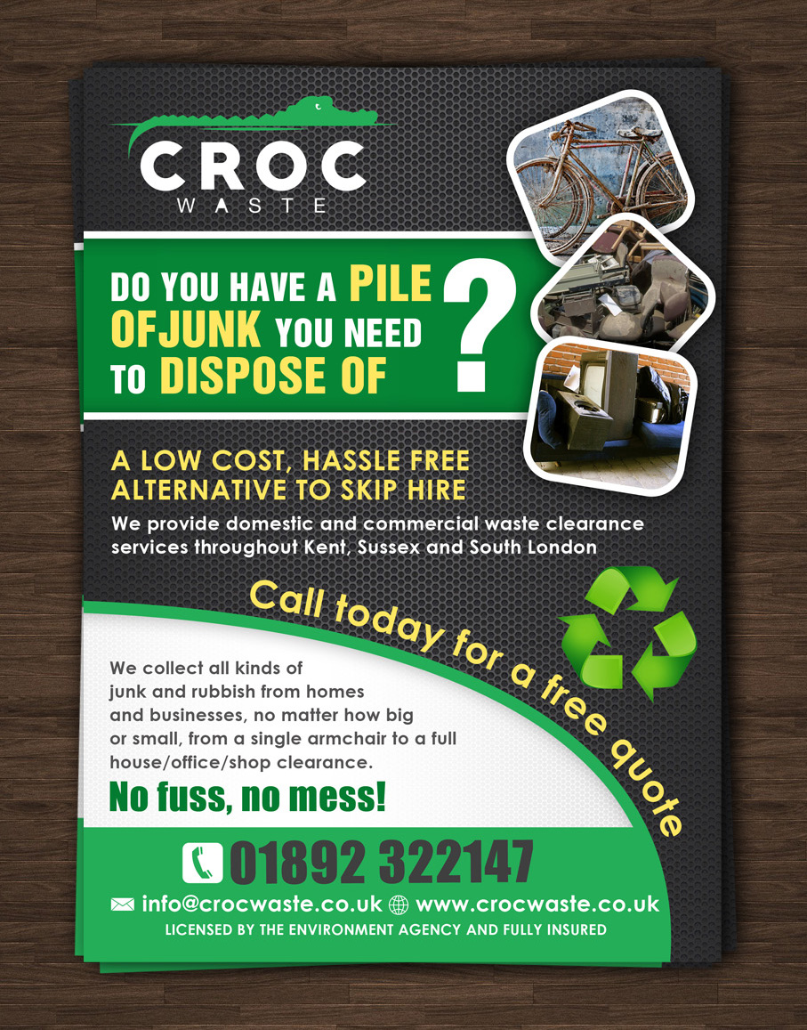 Flyer-Design von ESolz Technologies für Croc Waste | Design: #5135245