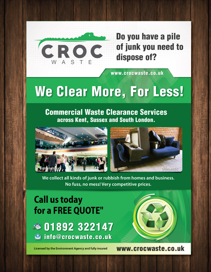 Flyer Design by meet007 for Croc Waste | Design #5099520