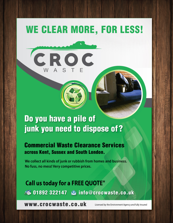 Flyer Design by meet007 for Croc Waste | Design #5102769