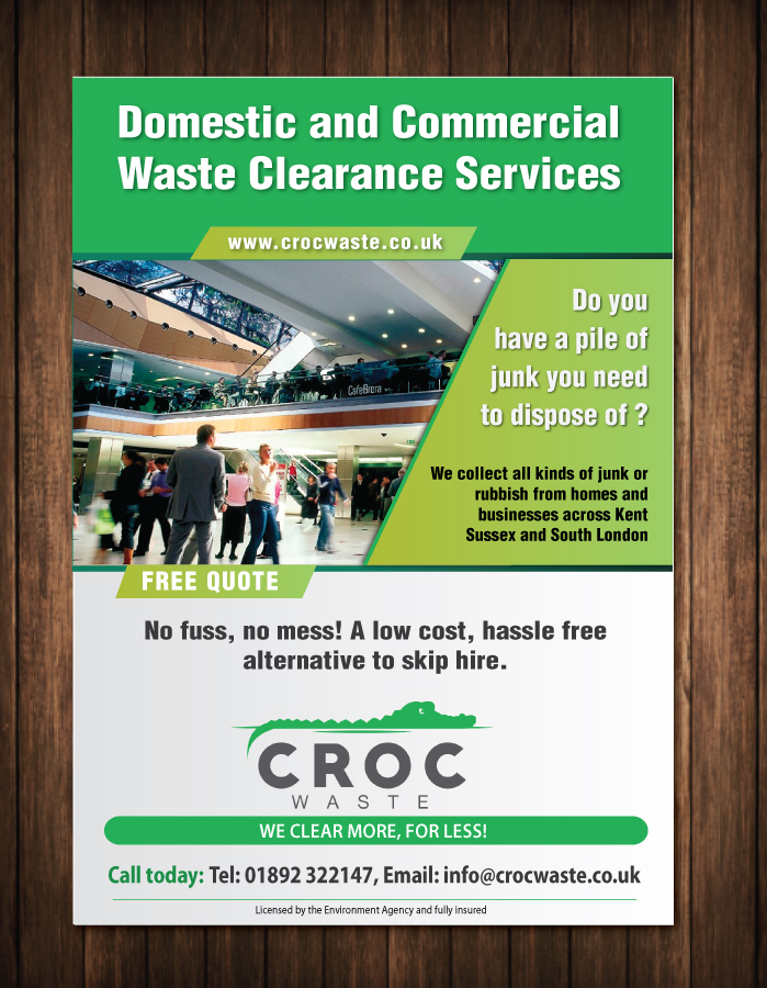 Flyer Design by meet007 for Croc Waste | Design #5103160