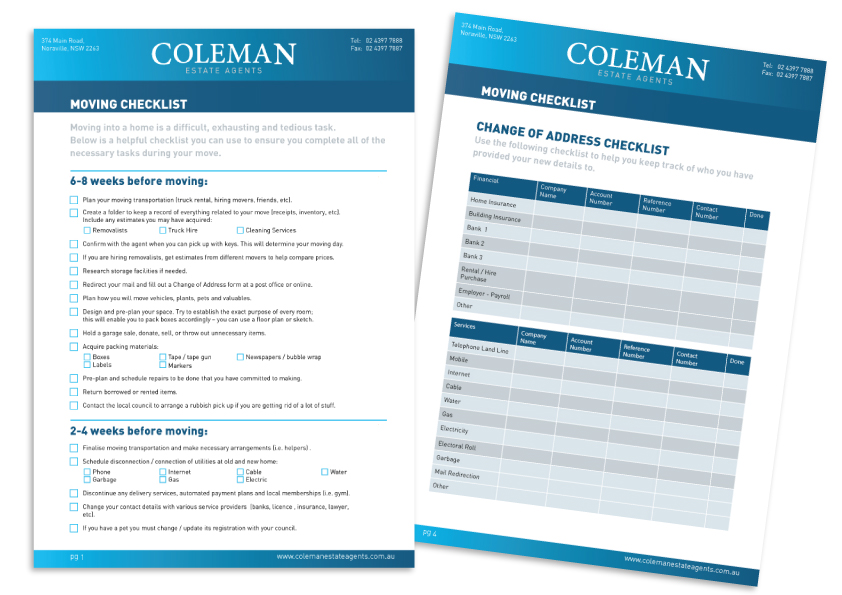 Print Design by Aussie_bluemoongraphix for Coleman Estate Agents | Design #5101468