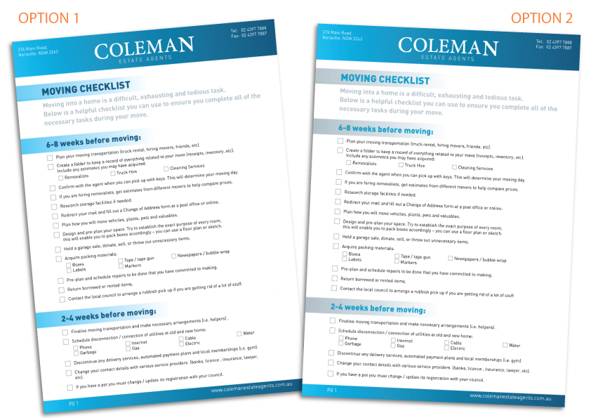 Print Design by Aussie_bluemoongraphix for Coleman Estate Agents | Design #5103985