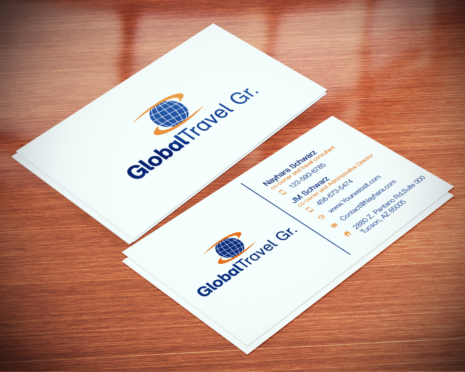 Business Card Design by Lanka Ama for Global travel GR | Design #5099060