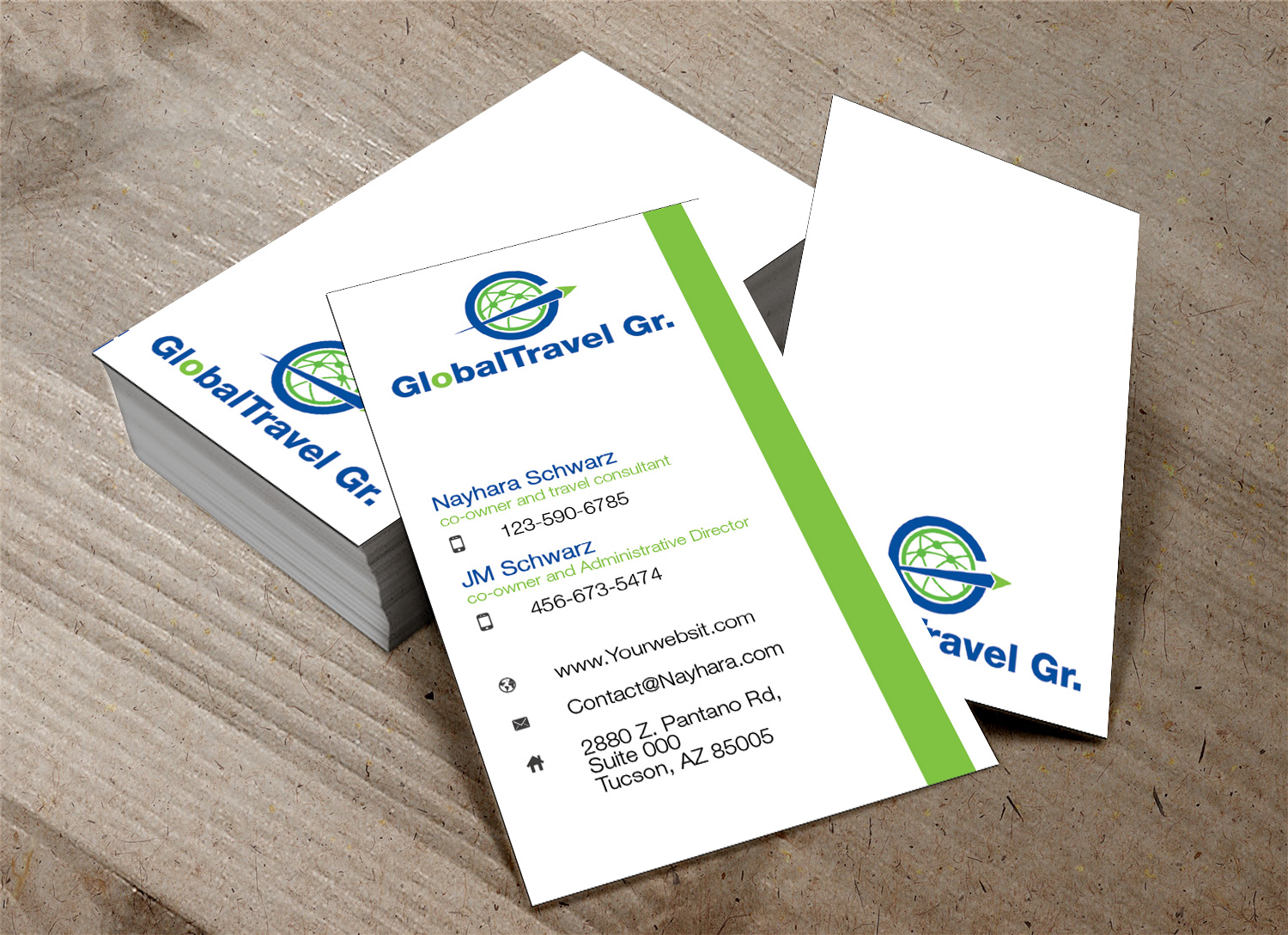 Design de Carte de Visite par Lanka Ama pour Global travel GR | Design #5099066